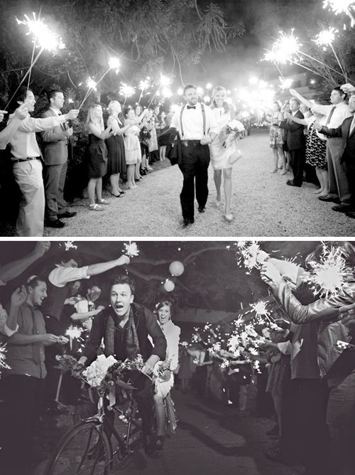 Idea para bodas: luce de bengalas Idea para bodas: luce de bengalas