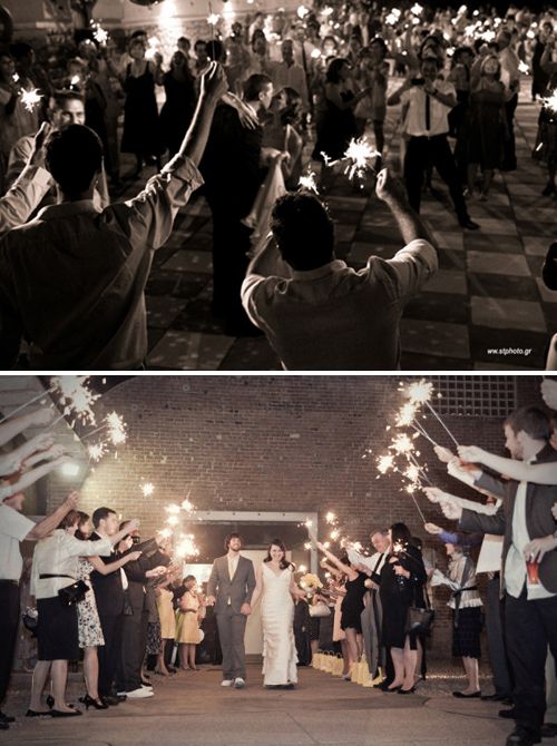 Idea para bodas: luce de bengalas Idea para bodas: luce de bengalas
