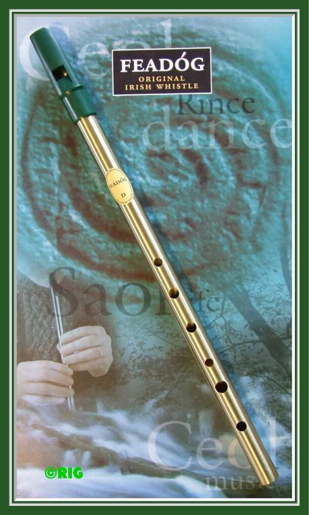 Feadóg - High D Brass Irish Tin Penny Whistle