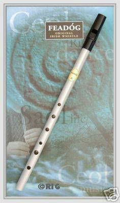 Feadóg - High D Grey Irish Tin Penny Whistle
