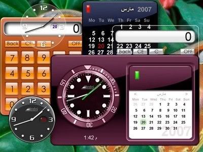 Calendar Gadget on Windows Xp           Gadget Vista