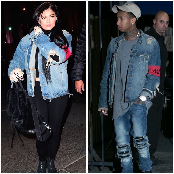 men celebrity tyga Wiz Khalifa inspired pablo yeezy Denim jeans jacket coat 424 