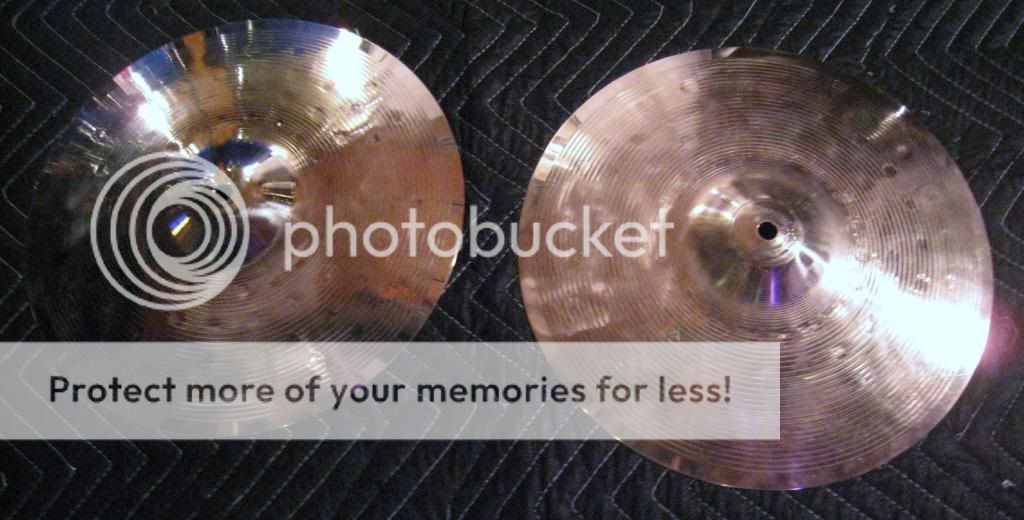 Zildjian 13 Hi Hat Cymbals top and bottom with video demo  